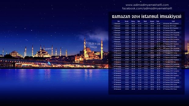 Ramazan 2014 İstanbul İmsakiye Duvar Kağıdı