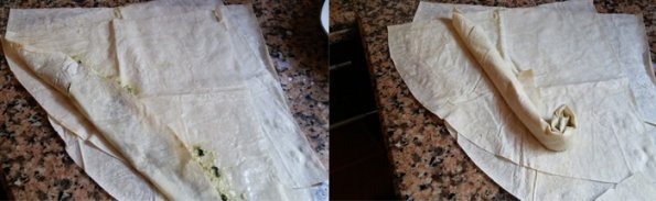 Ispanaklı Peynirli Gül Böreği Hazırlanışı